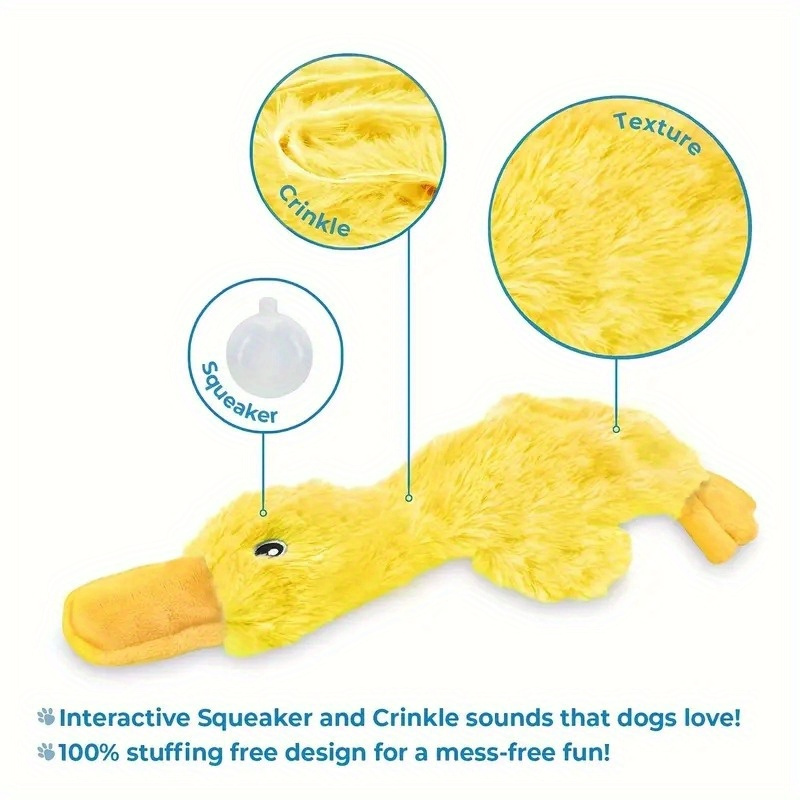 Letsmeet Interactive Plush Dog Squeaky Toys Engaging Puppy Playthings with  Crinkle Paper Ideal for Chew Play and Boredom Relief Designed for Small