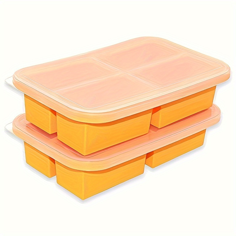 Silicone Freezing Tray with Lid,Soup Cube Tray,Silicone Freezer Container, Freeze & Store Soup, Broth, Sauce - black 