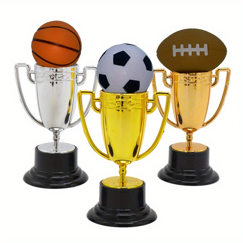 Soccer Trophy Resin Soccer Trophies Gift World Cup Football Match Champions  Souvenir Trophy Home Decoration Collection(1pcs-gold)