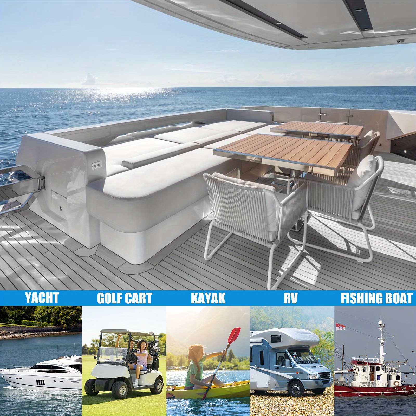 TEAK EVA SCHAUM Yacht Bodenbelag Matte Deck Teppich Selbstklebend 240x90cm  NEU EUR 35,08 - PicClick DE