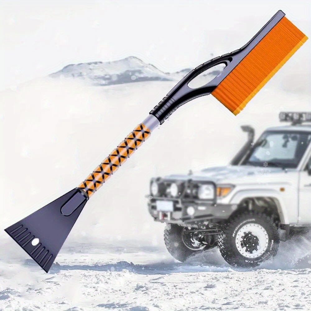 27Schneebürste, 2-in-1 abnehmbarer Auto-Eiskratzer für Windschutzscheibe  mit ergonomischem Schaumgriff für Autos, LKWs
