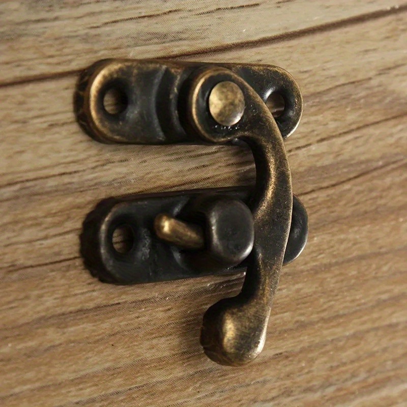 Antique Bronze Iron Padlock Hasp Hook Lock Mini Jewelry - Temu