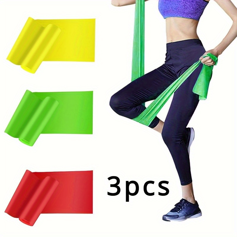 

3pcs Heavy Tension Elastic Set - Tpe Stretch Bands For Physical Therapy, Strength Training & Exercise Workouts