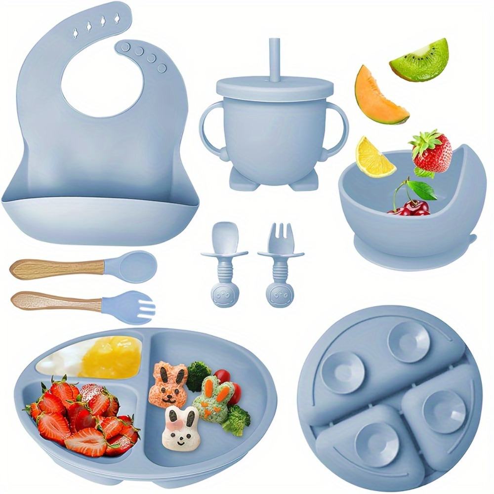 Baby Led Weaning Supplies Silicone Baby Feeding Set Baby - Temu