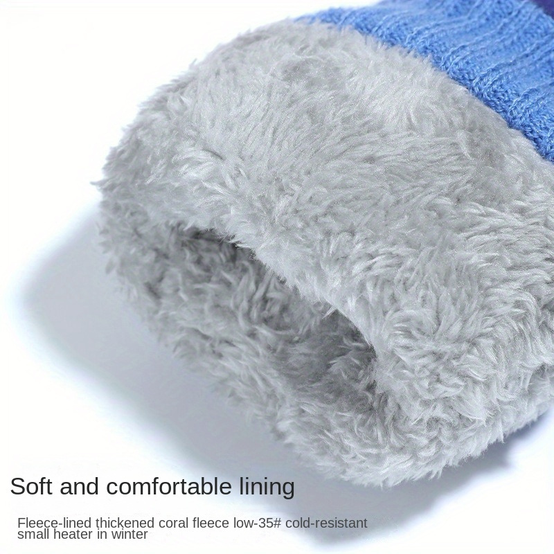 Kids Winter Snow Playing Gloves Warm & Thick Windproof Skiing Gloves