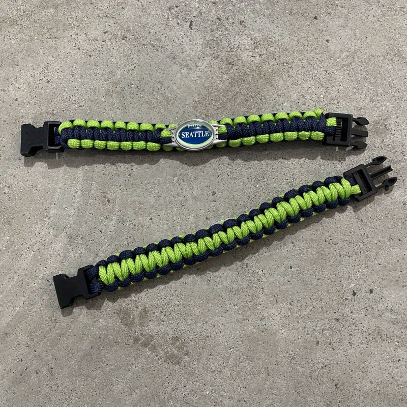 Bracelet de Survie Taille Réglable Paracorde Verte