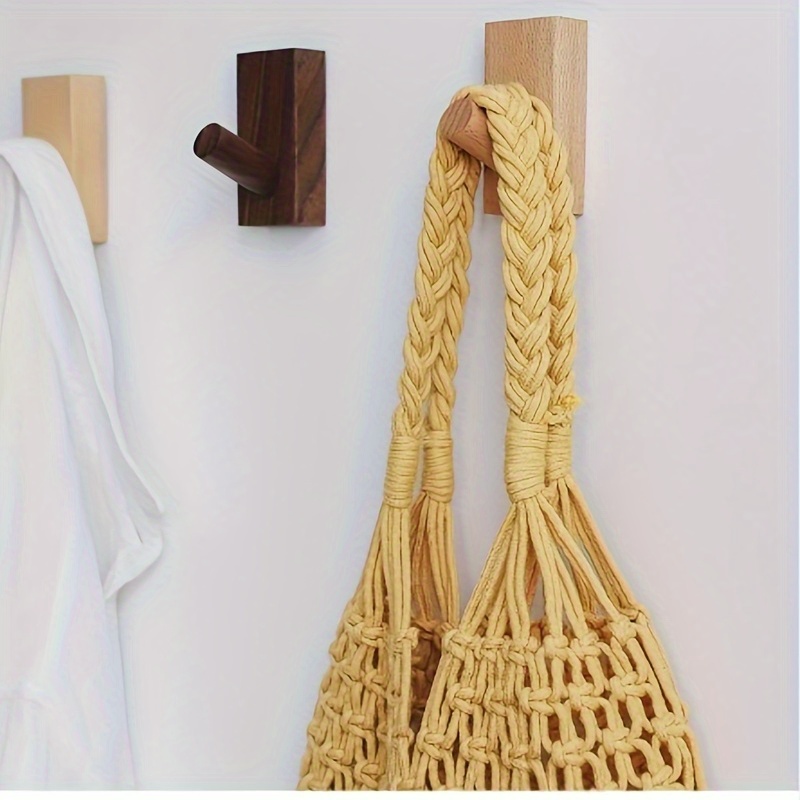 Nordic Solid Wood Hooks Creative Porch Wall Hanging Wooden - Temu