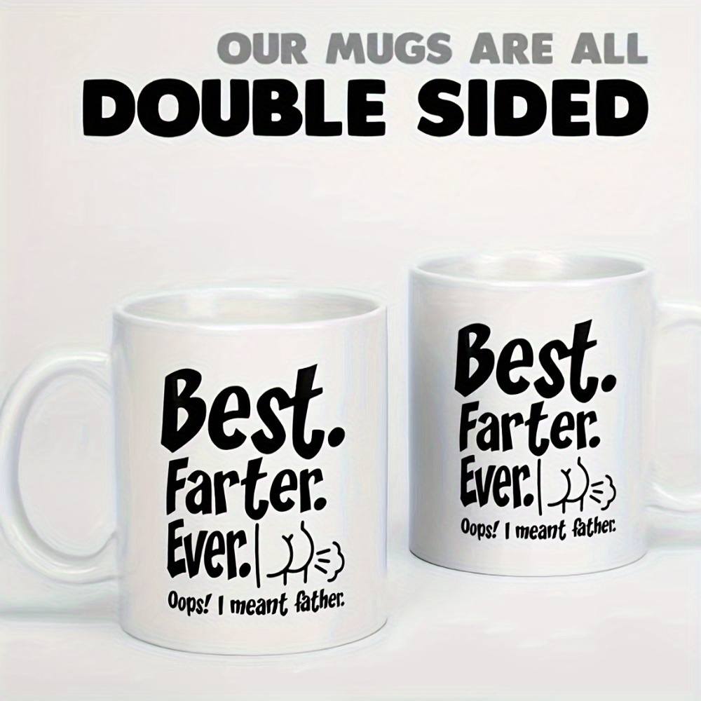 1pc father coffee mug ceramic coffee cups best farter ever - Temu