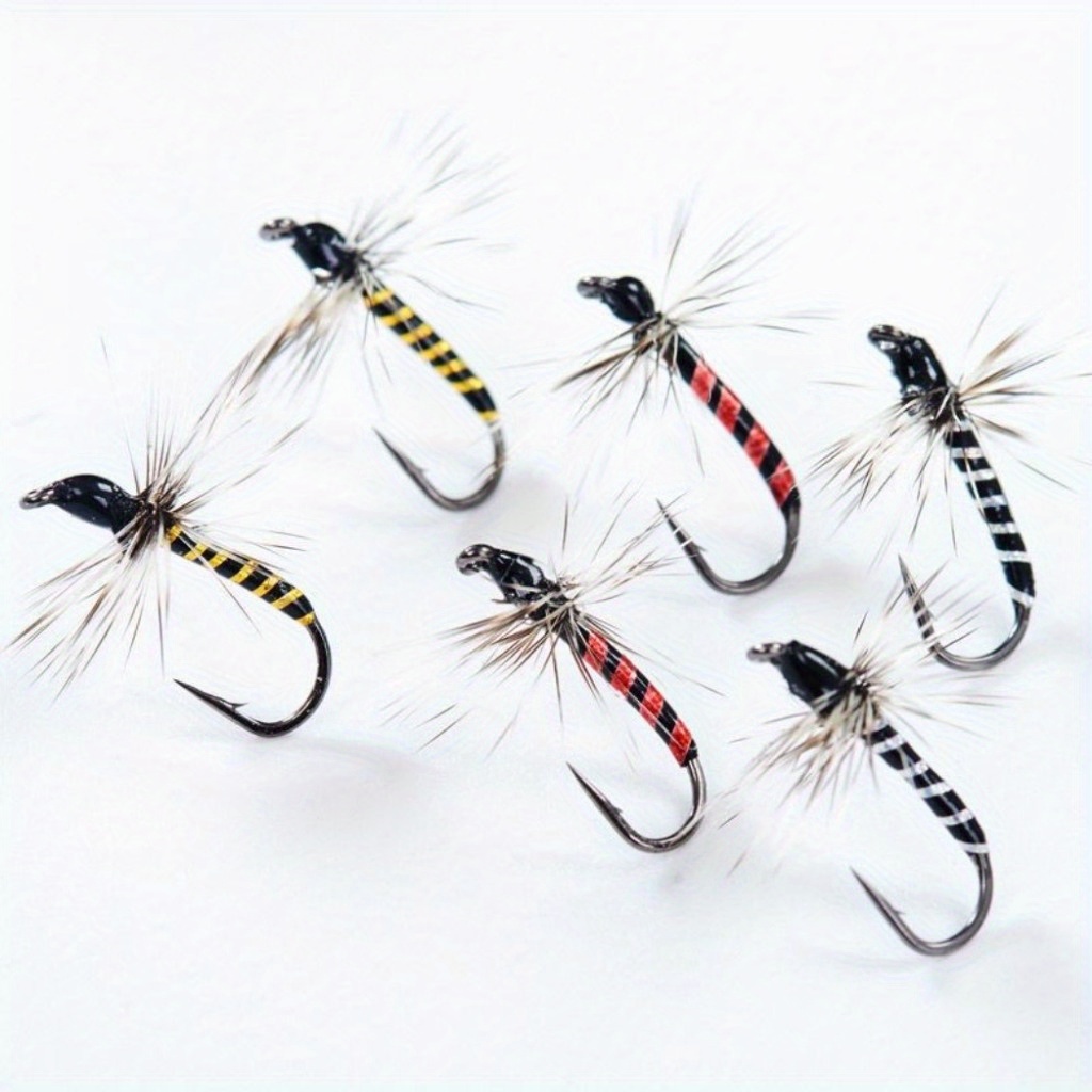 12Pcs/Set Insects Flies Fly Fishing Lures Bait High Carbon Steel