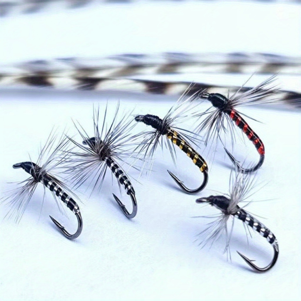 5pcs Fly Fishing Flies 14# 16# 18# Fly Hooks Flies Insect Lures Bait With  Spinner Fishhook Trout Nymph Fly Fishing Lures