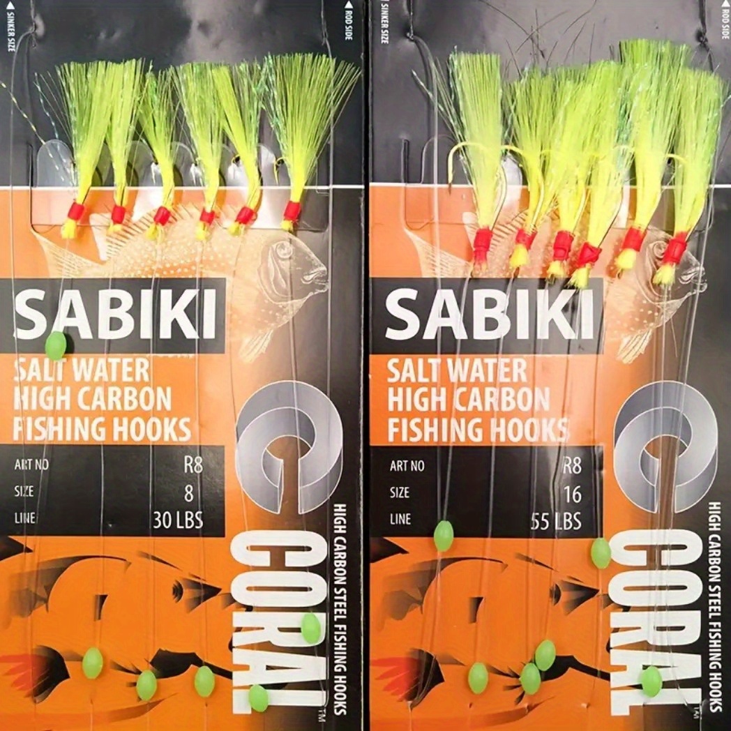 Sabiki Bait Set High Carbon Hooks Luminous Bead Hooks Tandem - Temu