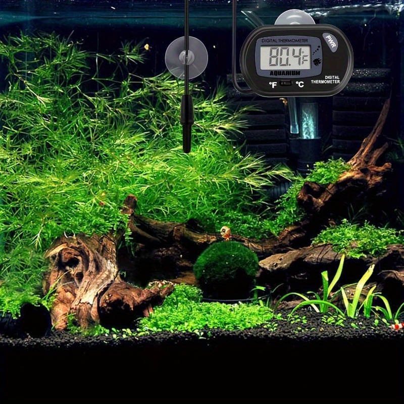 3Pcs LCD Thermomètre à l'eau Numérique pour Aquarium Fish Tank Reptile  Terrarium (Jaune) -Superma
