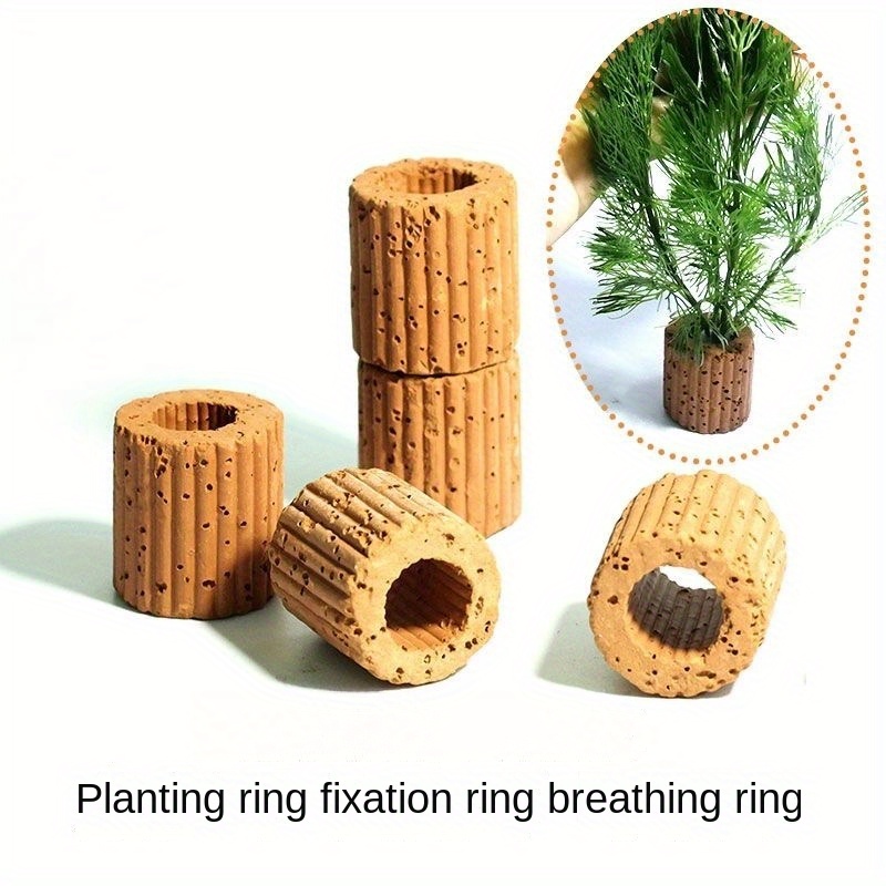 

10pcs Aquatic Grass Fixed Ring Gravity Rings, Biological Breath Rings, Aquatic Grass Fixed Rings