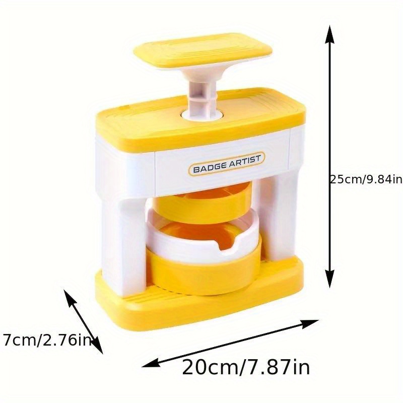 Orange Button Making Machine DIY Pin Punch Button Press Badge Making  Supplies With 300 Button Needle Back Mylar And Round Cutter - AliExpress