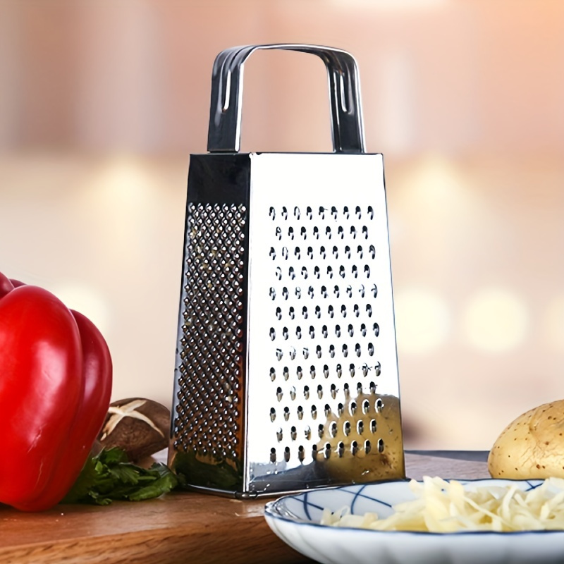 Rallador de queso giratorio 5 en 1 con asa [5 cuchillas de acero inoxidable  intercambiables] Trituradora de queso Clasificador de vegetales para  alimentos Rallador de manivela manual para cocina