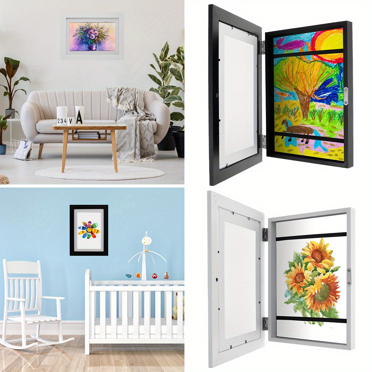 9.4 Inch Stretch Canvas And Wooden Frame, Art Frame Support And Canvas Set,  Desktop Wooden Display Rack And Canvas Panel For Artists, Adults, Mini  Canvas And Small Art Frame Set