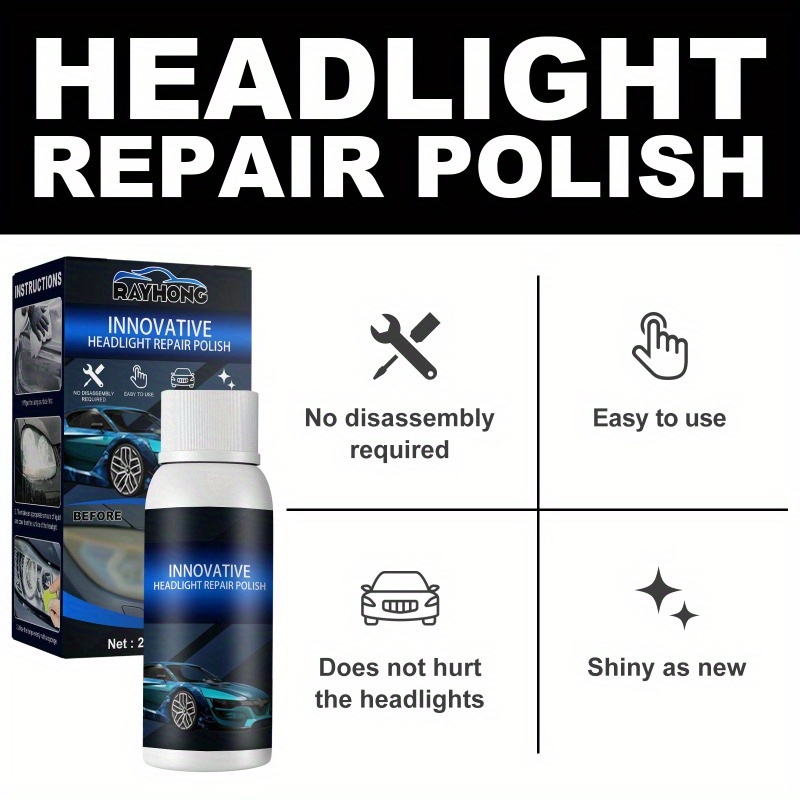 Car Headlight Scratch Repair Say Goodbye To Cloudy - Temu