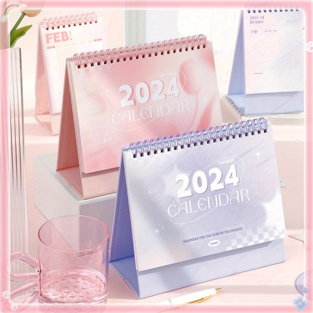 Standing Flip Calendar Mini Desk Calendar Ancient Schedule - Temu