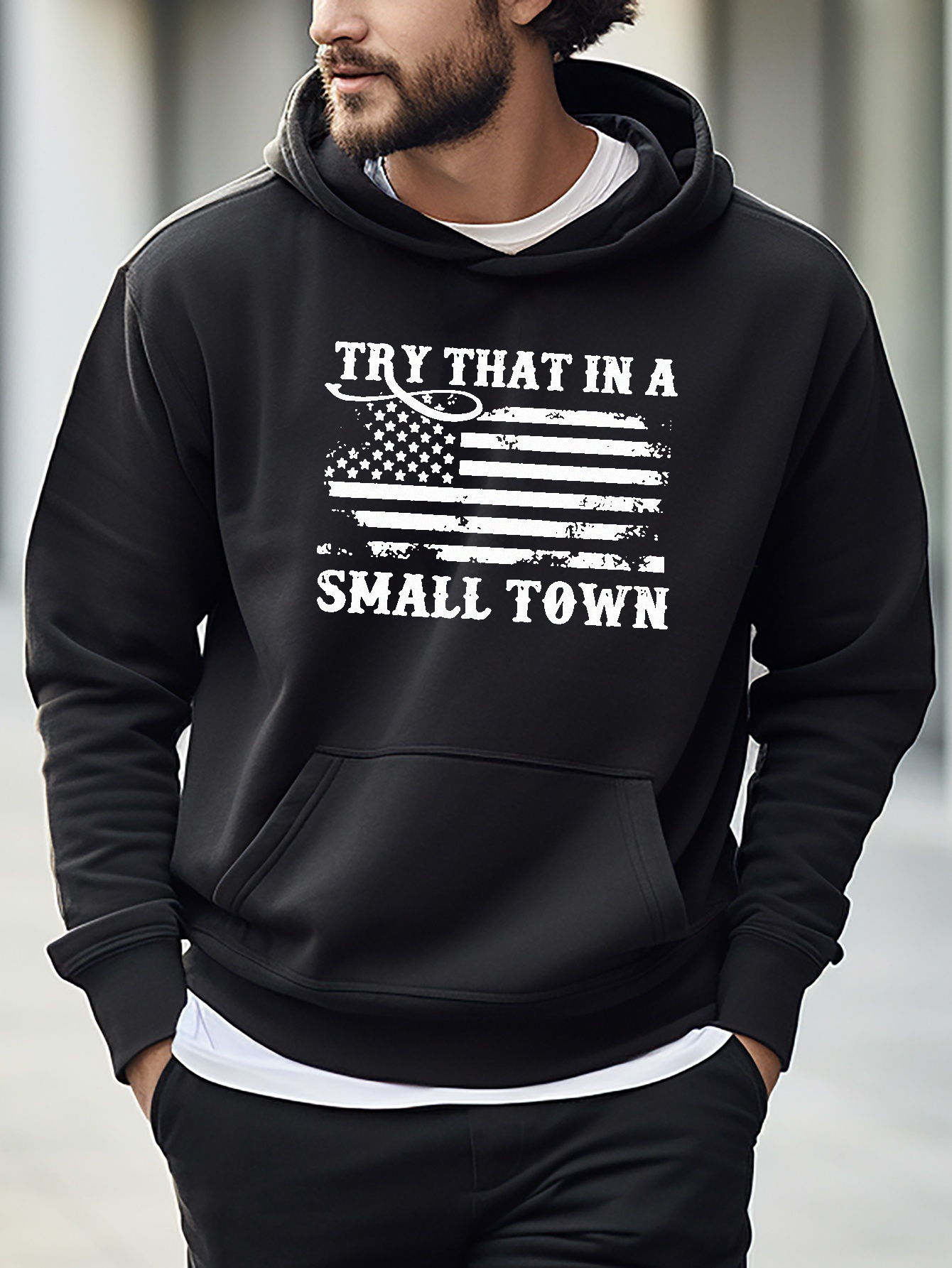 American Flag Print Hoodie Cool Hoodies Men Men s Casual Temu