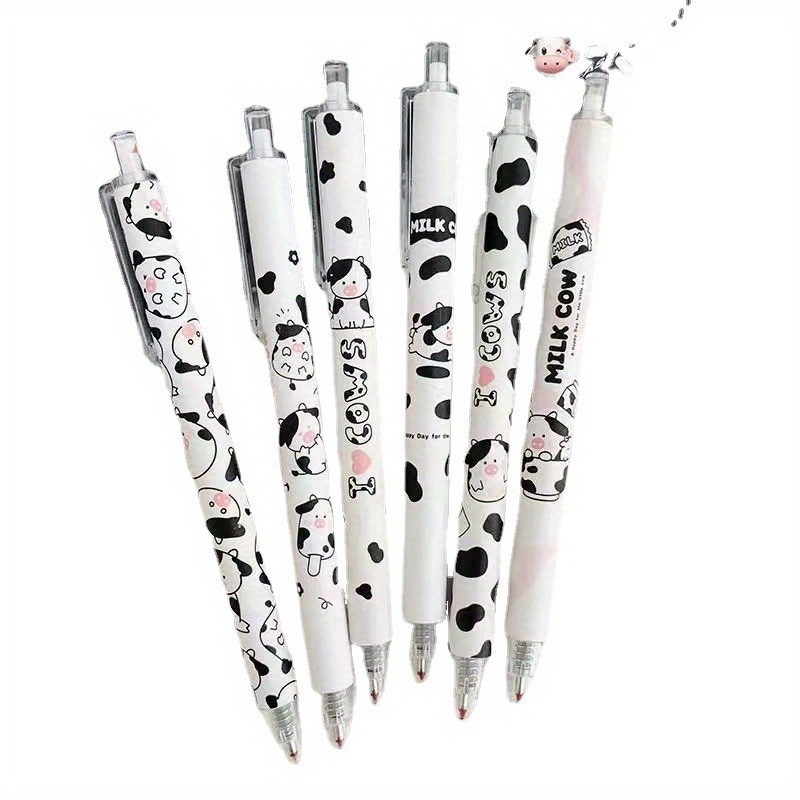 Retractable Black Gel Pens With Cartoon Animal - Temu