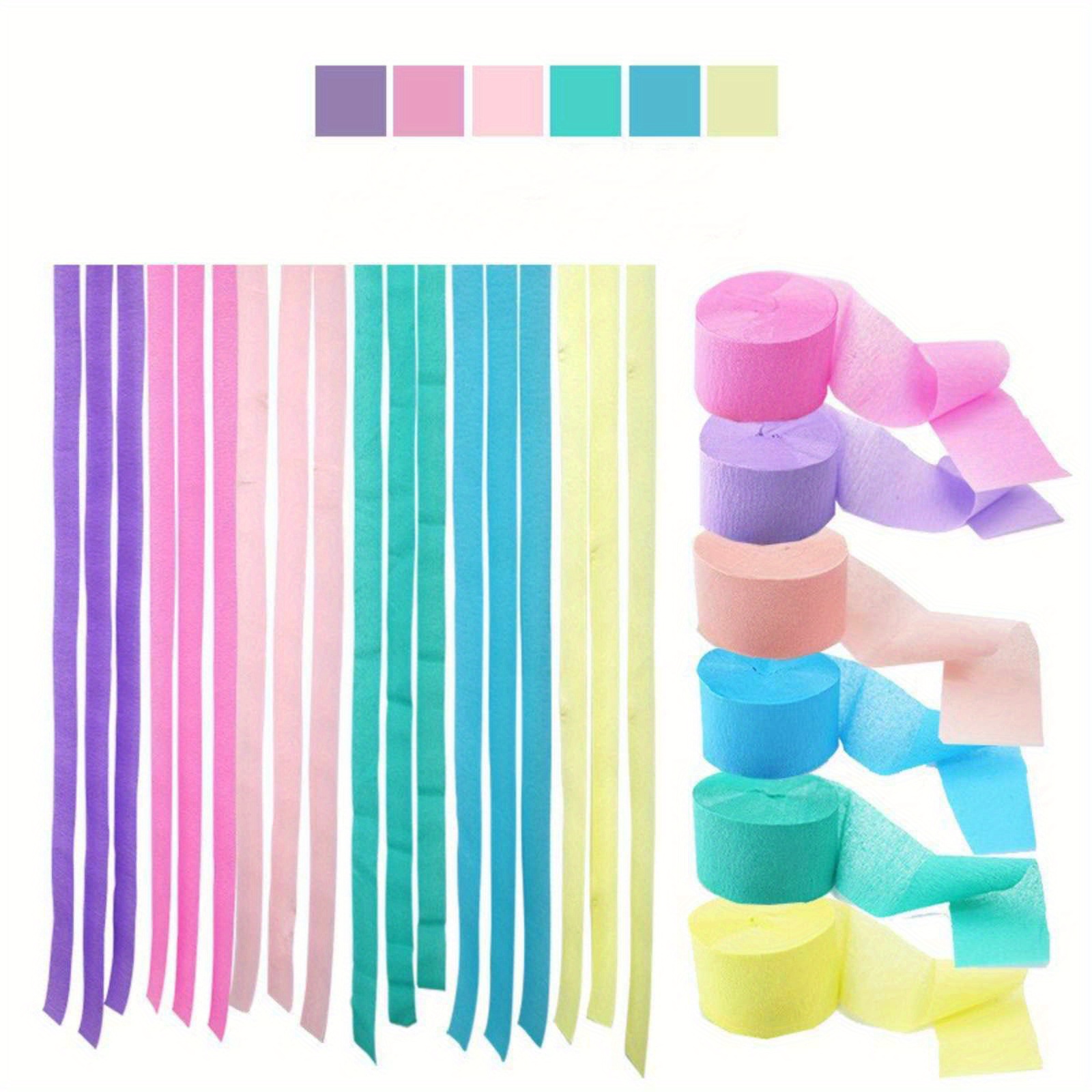 3/6 Colorful Crepe Paper Rolls Streamers Birthday Party - Temu