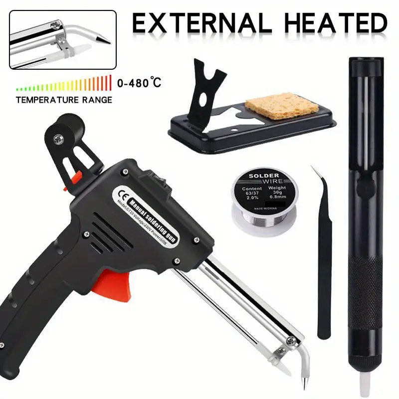 5 piezas, soldador eléctrico de , pistola de soldadura de calefacción externa de 110v 60w, envía automáticamente herramientas de soldadura bga de estaño Detalles del producto 0