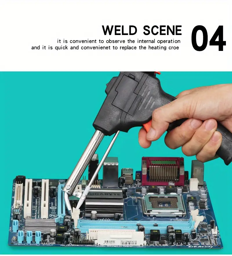 5 piezas, soldador eléctrico de , pistola de soldadura de calefacción externa de 110v 60w, envía automáticamente herramientas de soldadura bga de estaño Detalles del producto 5