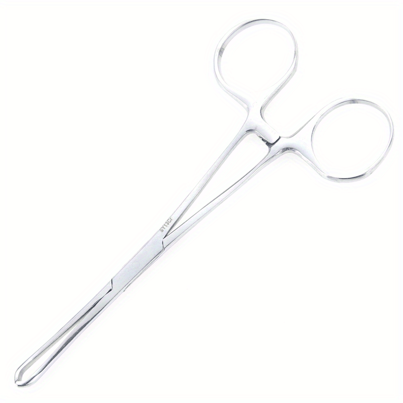 1pc Stainless Steel Hemostatic Forceps Surgical Forceps Tool Hemostat  Locking Clamps Forceps Fishing Pliers Curved/Straight Tip