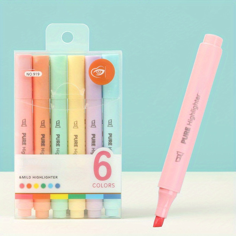 Highlighters Aesthetic Highlighters Assorted Colors Pastel Highlighter With  Soft Pen Tip Bible Highlighters , Pens For School - Art Markers - AliExpress