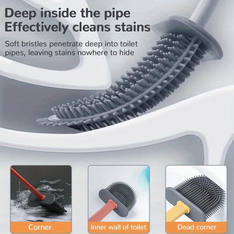 Scopino Wc Flessibile A Parete 1 Pezzo Setole In Silicone E - Temu  Switzerland