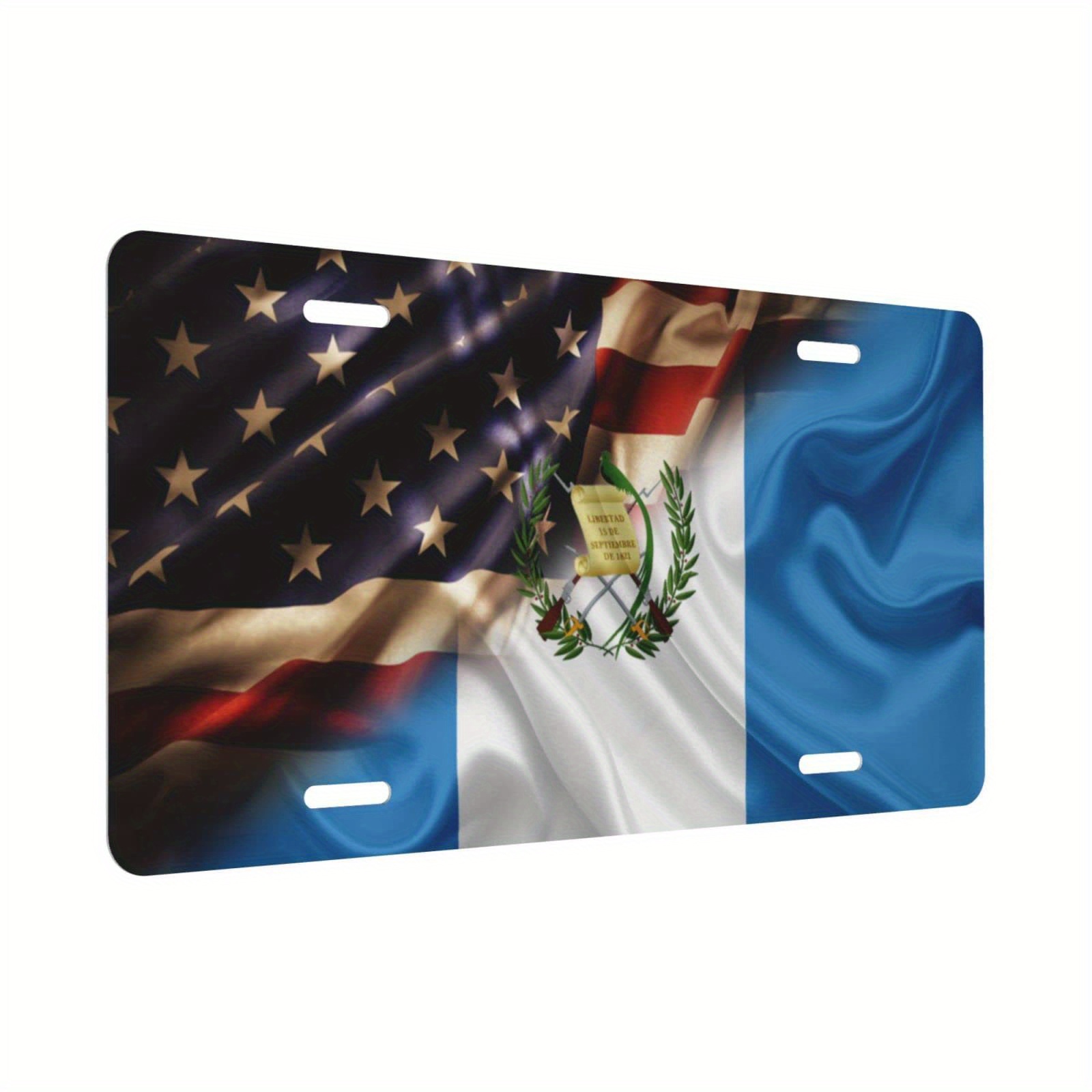 marco para placa de matrícula con diseño de bandera de Estados Unidos, 4  agujeros, resistente, de aluminio, personalizado, para parachoques  delantero/