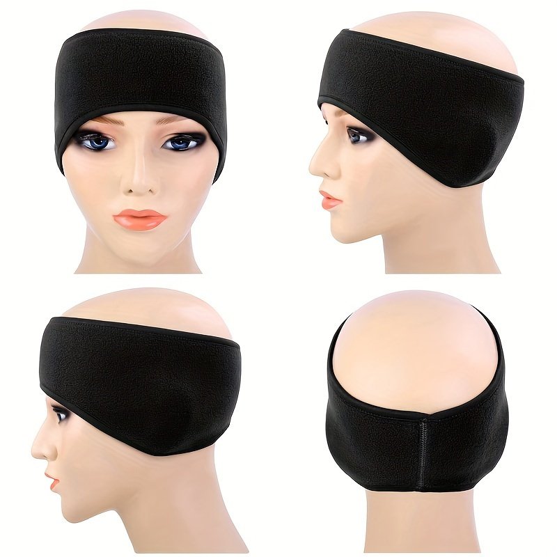 Winter Fleece Ear Warmer Headband Solid Color Coldproof - Temu