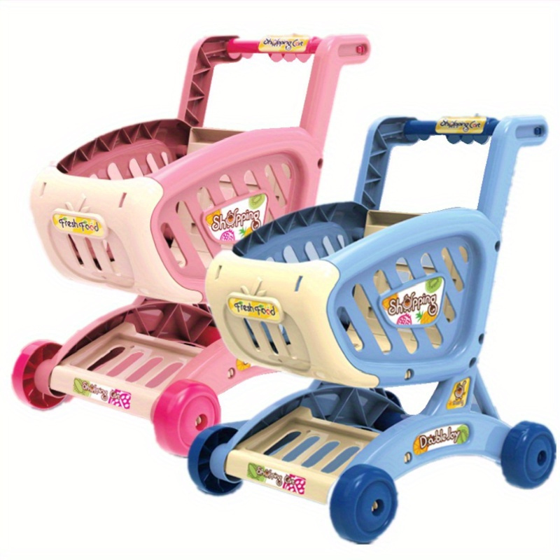 1pc Mini Shopping Cart Shopping Toy Grocery Store Mini Cart Supermarket  Game Simulate Small Toys Pretend Store Storage Basket Cart Halloween  Christmas