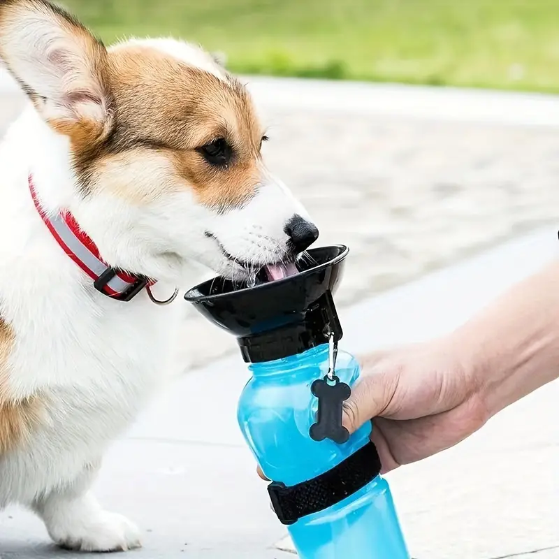 Tragbare Haustier-Wasserflasche Mit Faltbarem Auslaufsicherem Becher, Praktische Hundewasser-Spenderflasche Für Reisen Und Outdoor-Aktivitäten Details 3