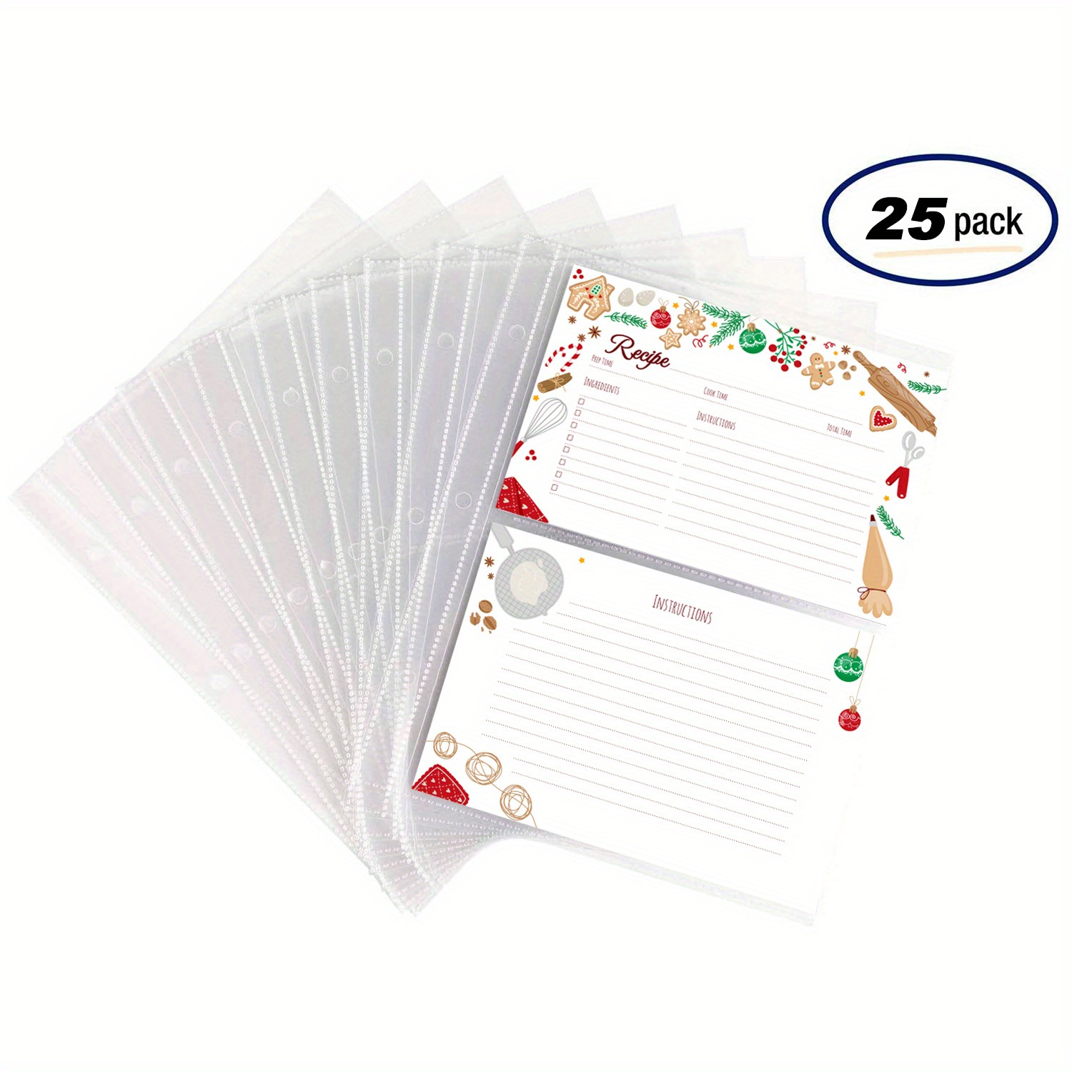 4 x 6 Sheet Protectors for 4x6 recipe cards