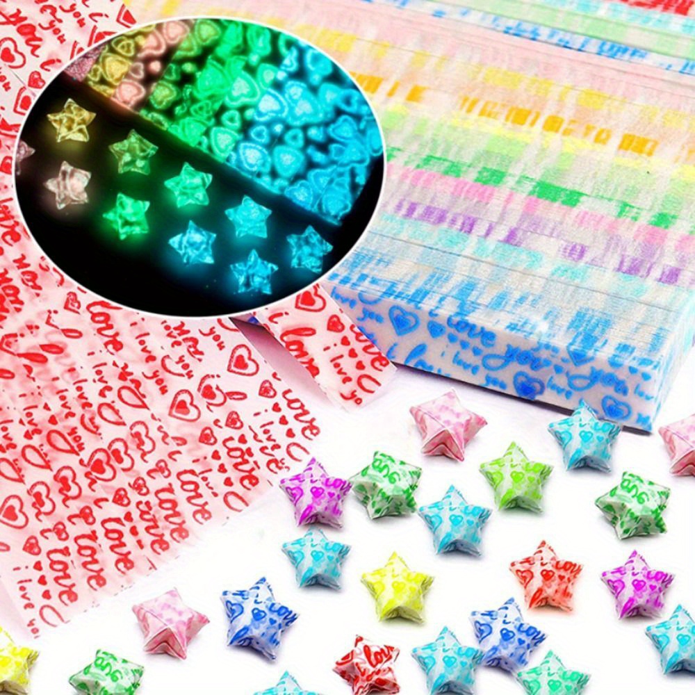 540 Sheets Sakura Origami Stars Paper Strips Lucky Star Origami Decoration  Folding Paper DIY Child Hand Art Crafting Supplies