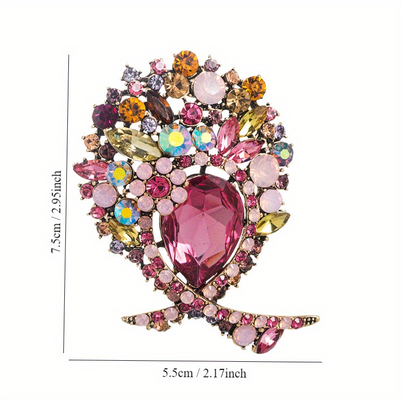 1pc high end   corsage flower shaped badge for women dress sweater clothing decorative accessories details 4