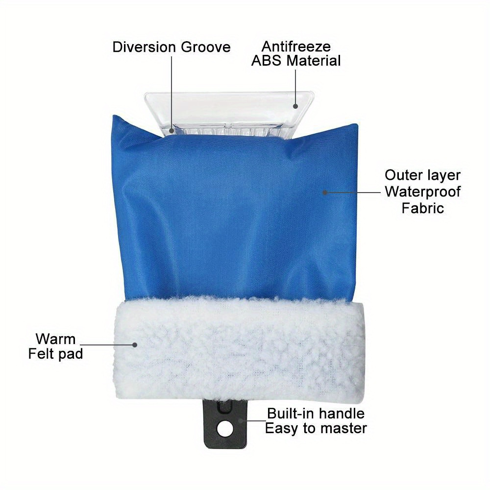 Car Ice Snow Scraper Glove Cloth Cleaning Snow Shovel Ice Scraper