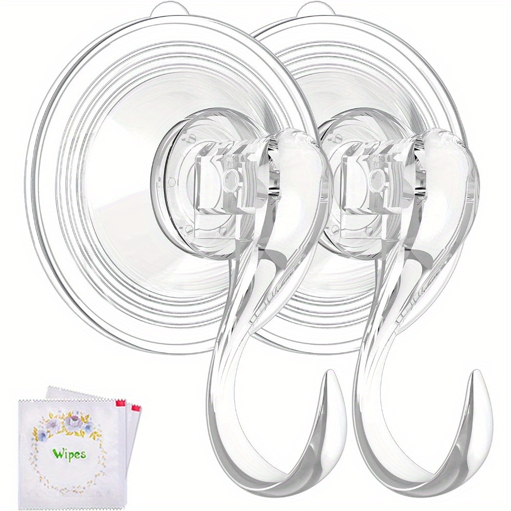 

2/4/6pcs Wreath Hanger, Large Clear Heavy Duty Suction Cup Wreath Hooks With Wipes, 22 Lb Removable Strong Window Glass Door Suction Cup Wreath Holder For Party, Wreath Decorations