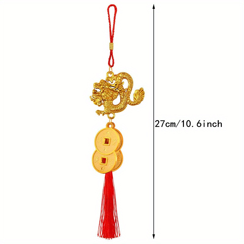EXCEART 10pcs Chinese Zodiac Dragon Charms Flying Dragon Charms 2024 New  Year Ornaments Car Hanging Fengshui Charm for Spring Festival Lunar New  Year