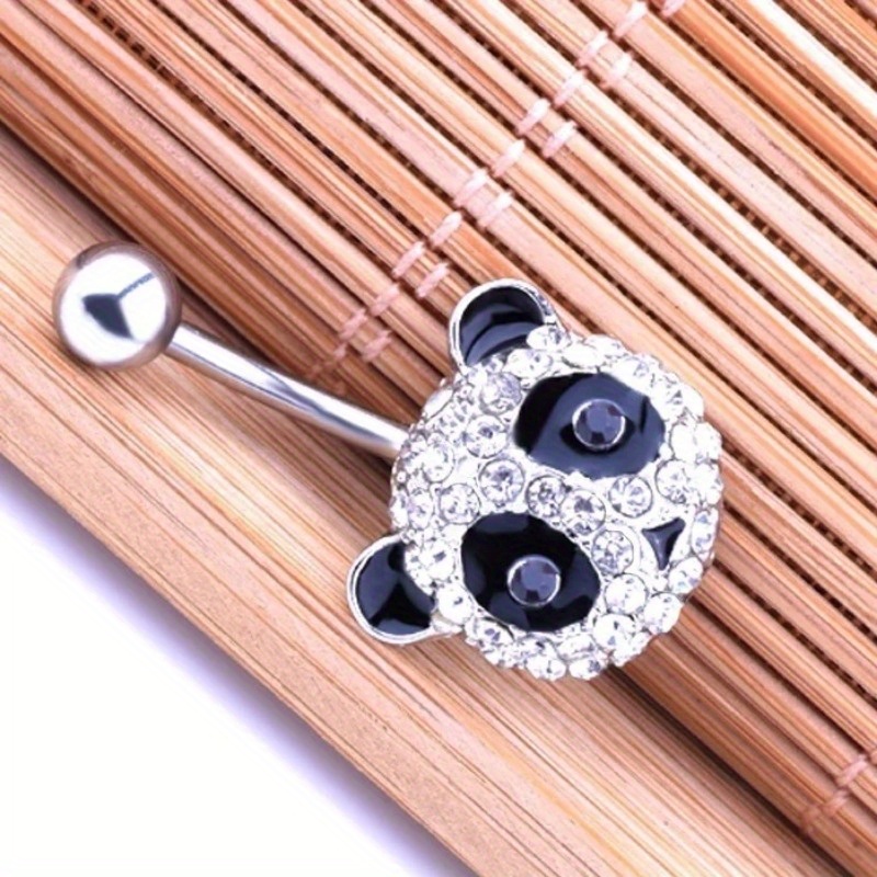 Panda belly hot sale button ring