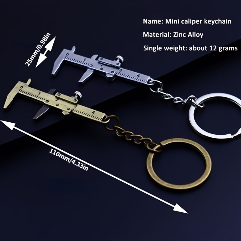 Portable Mini Caliper Tools Key Ring Alloy Vernier Caliper - Temu ...