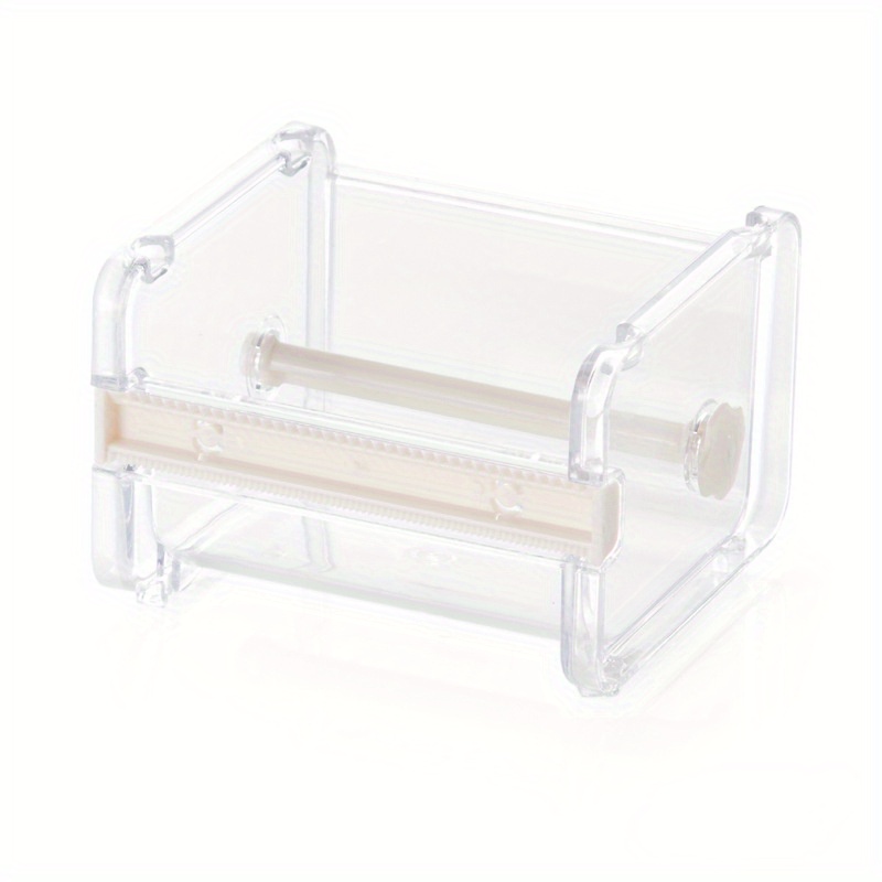 TEMU 1pc Mehrfarbiger Praktischer Bürobedarf Mehrzweckbandhalter, Bandabschneider, Bandmaschine, Desktop-Band-Aufbewahrungsbox, Finishing-Box
