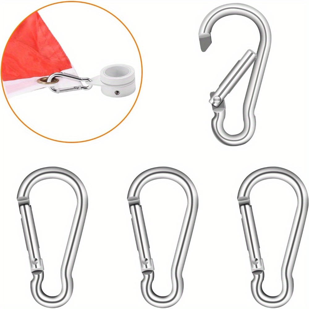 Flag Pole Ring Replacement Carabiner Clips Aluminum Alloy - Temu Canada