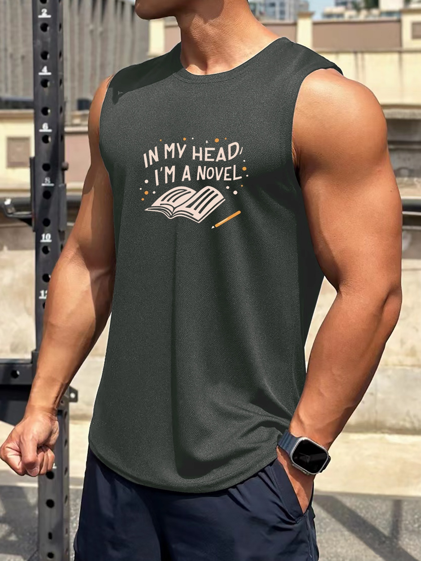 Men's Cotton Tank Top Gym Fitness Clothing Vest Sleeveless - Temu