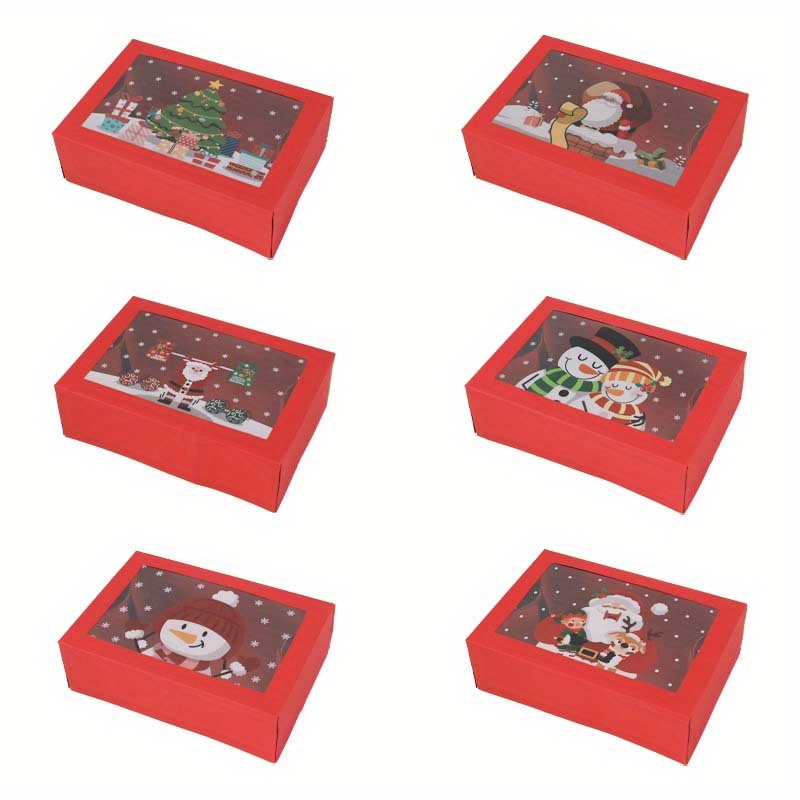 High Quality 36pcs Rectangle Disposable Christmas Cookie Tins