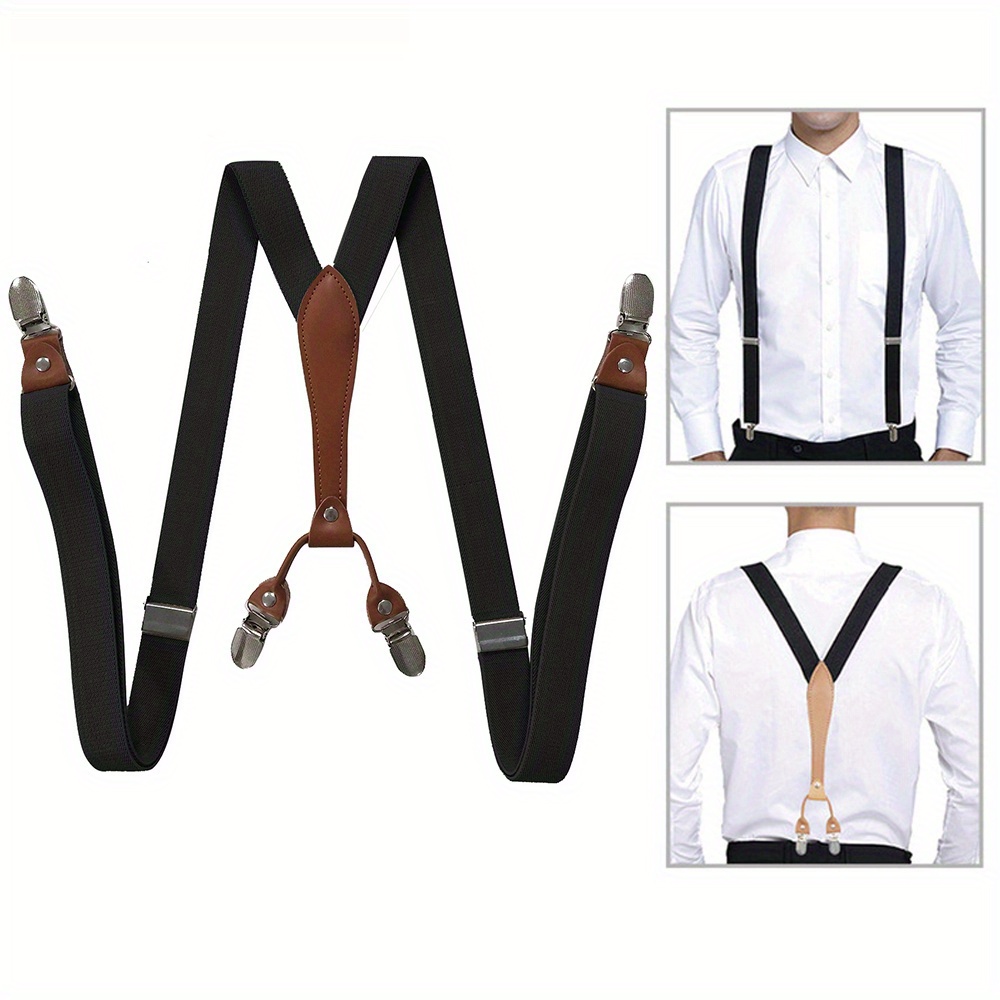 Black Mens Suspenders - Temu Canada