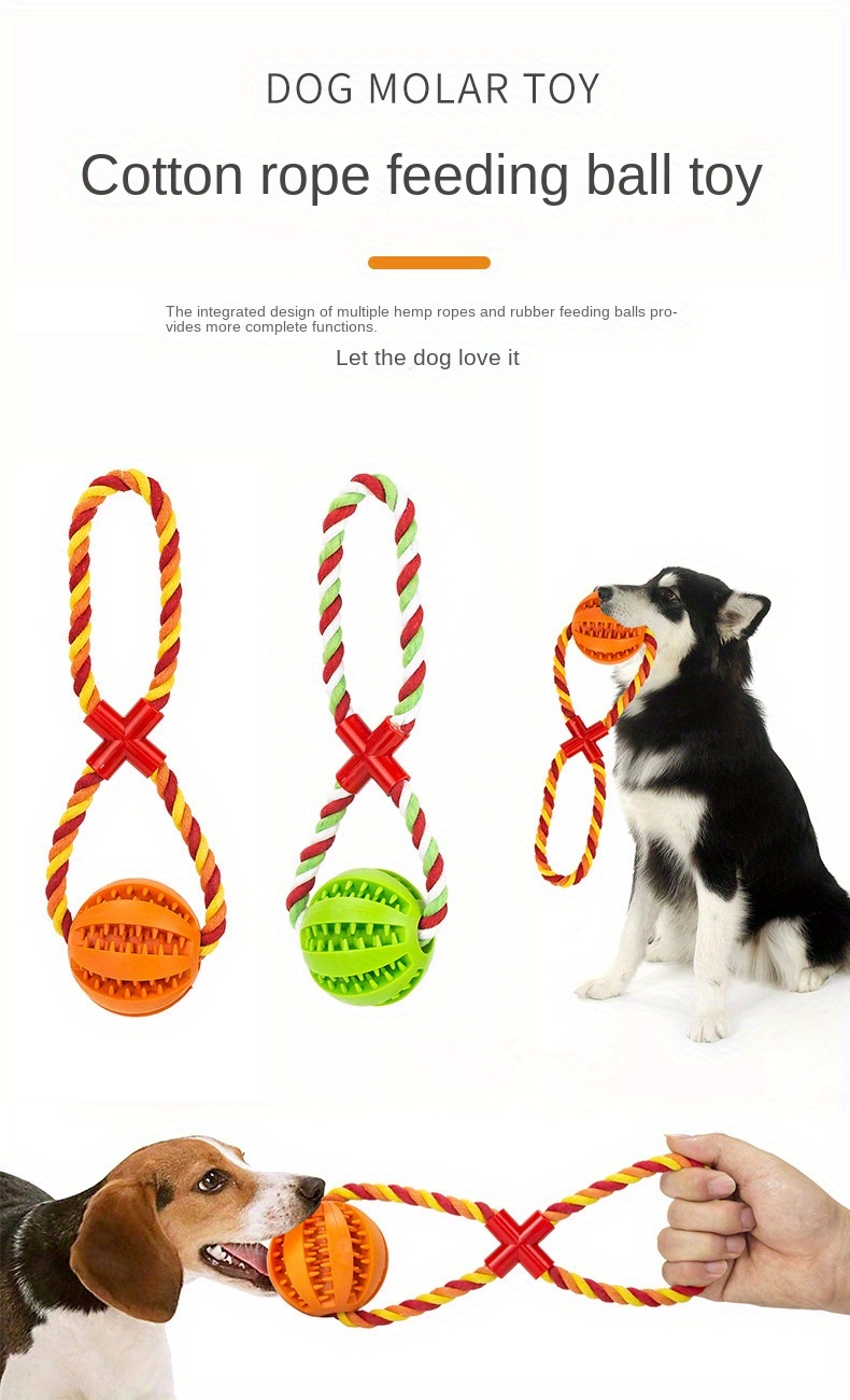 Interactive Dog Toys Bite Resistant Grinding Ball Cotton - Temu