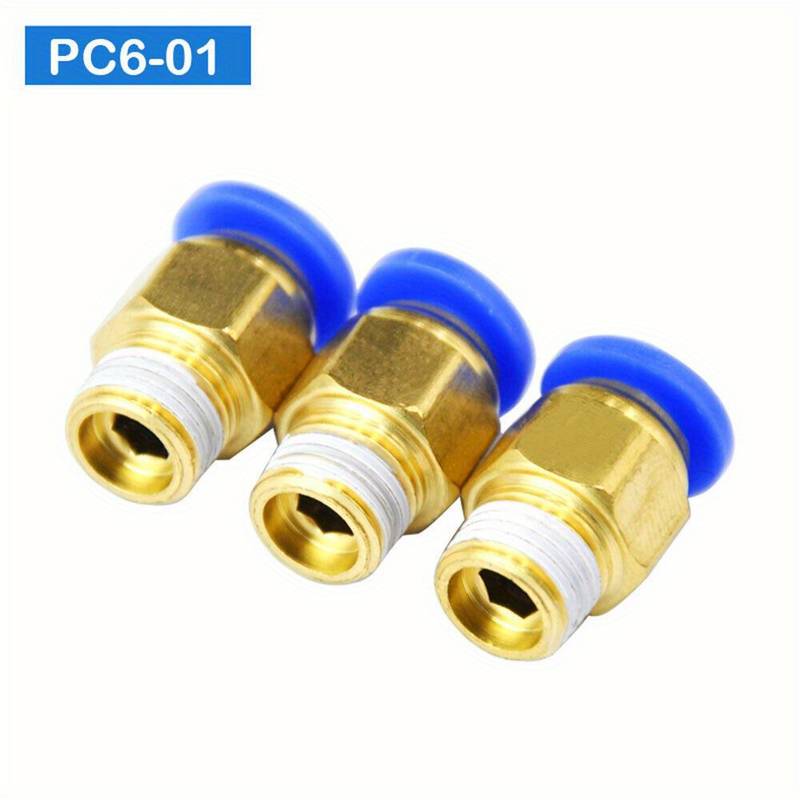 10-Pack 1/4" OD Tube X 1/8" NPT Push-to-Connect Air Fittings | Straight Pneumatic Connectors