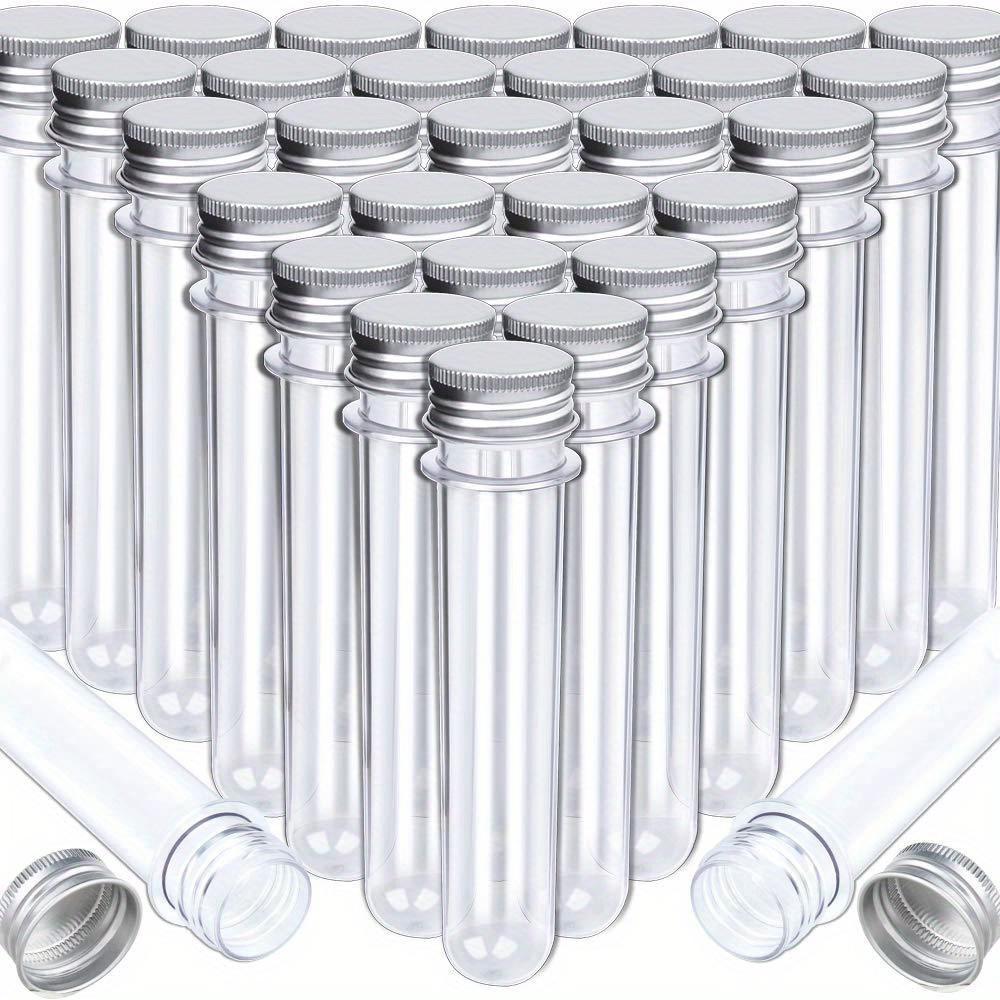 Clear Plastic Test Tubes With Flat Large Test Tube For - Temu